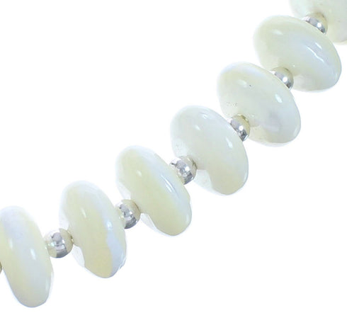 Southwest Mother Of Pearl Bead Necklace KX121009